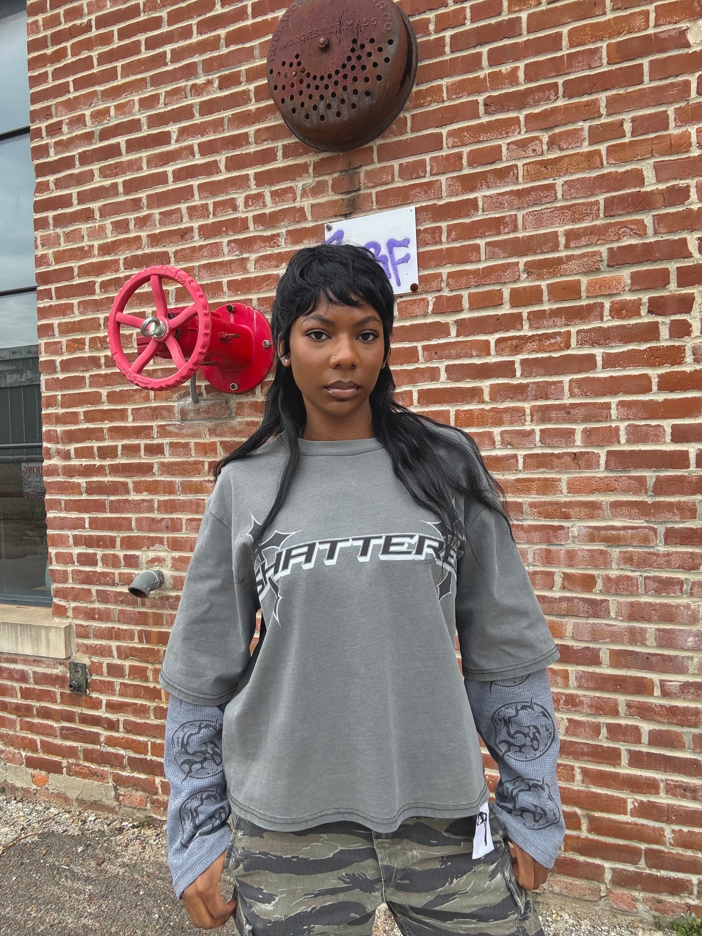 "LHHK" DOUBLE LAYERED TEE