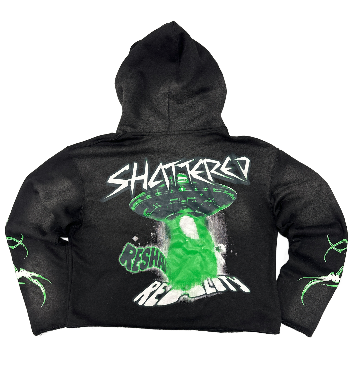 "Reshape Reality" Cropped Hoodie